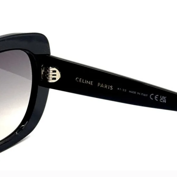 CELINE Triomphe Butterfly Round Sunglasses Acetate Ombre GRADIENT Black SUNNIES - Picture 13 of 16